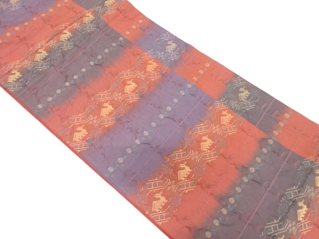 有栖川文様織り出し全通袋帯